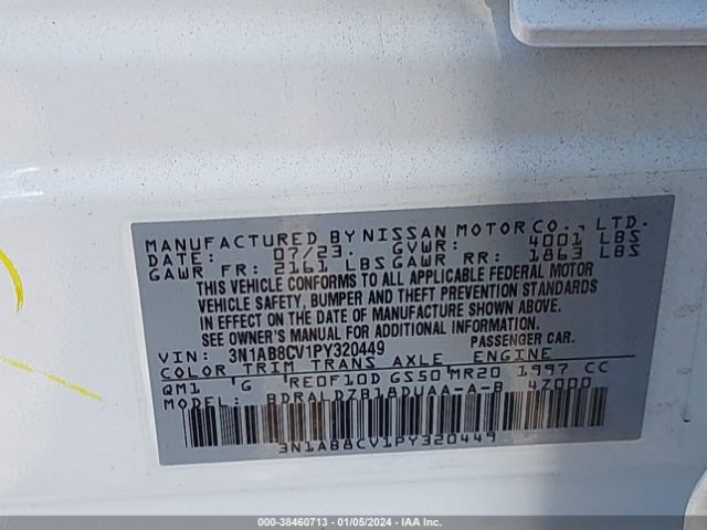 Photo 8 VIN: 3N1AB8CV1PY320449 - NISSAN SENTRA 