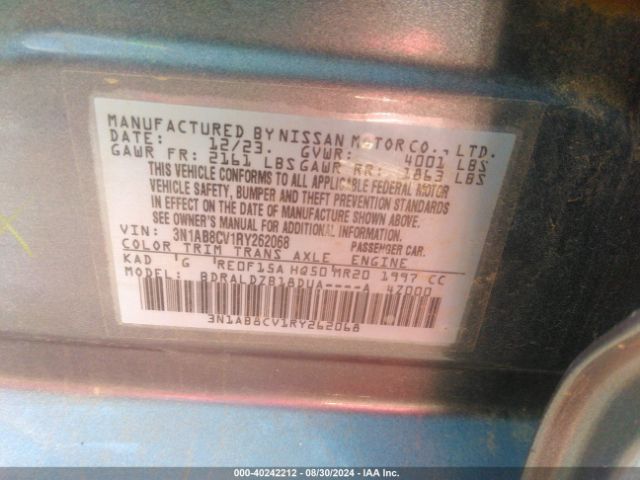 Photo 8 VIN: 3N1AB8CV1RY262068 - NISSAN SENTRA 