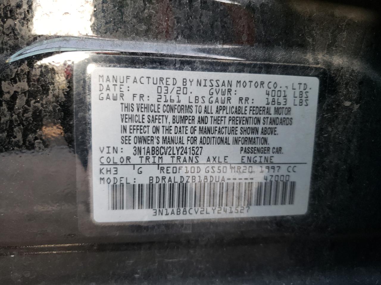 Photo 11 VIN: 3N1AB8CV2LY241527 - NISSAN SENTRA 