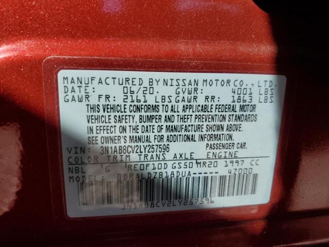 Photo 11 VIN: 3N1AB8CV2LY257596 - NISSAN SENTRA 