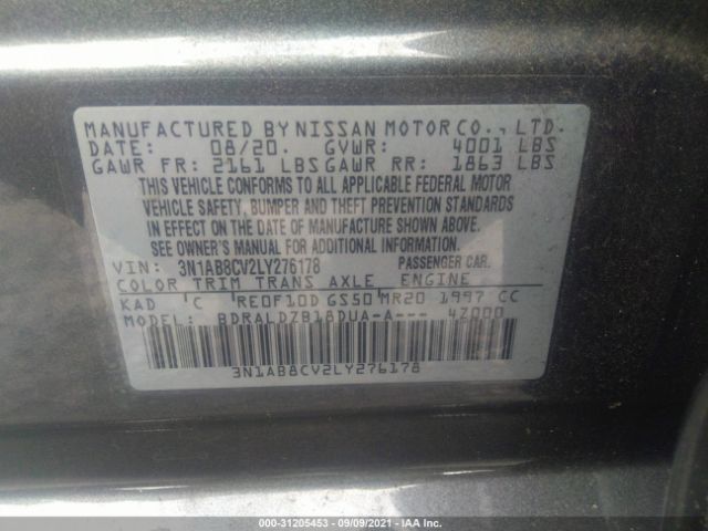 Photo 8 VIN: 3N1AB8CV2LY276178 - NISSAN SENTRA 