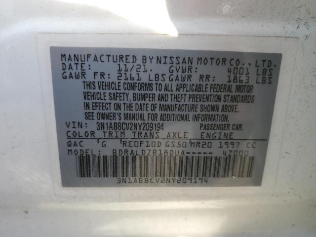 Photo 11 VIN: 3N1AB8CV2NY209194 - NISSAN SENTRA 