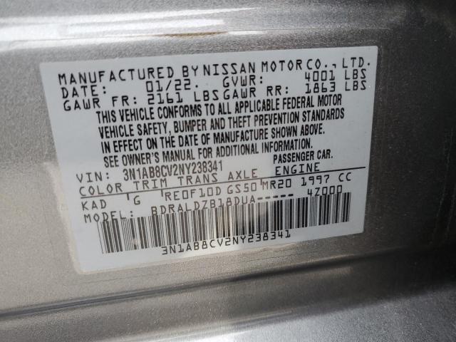 Photo 12 VIN: 3N1AB8CV2NY238341 - NISSAN SENTRA SV 