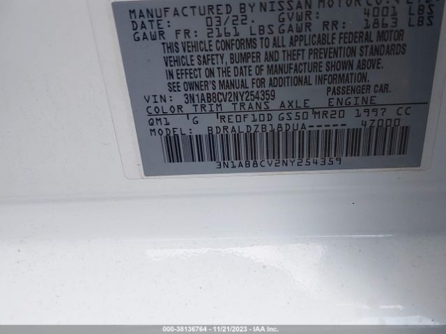 Photo 8 VIN: 3N1AB8CV2NY254359 - NISSAN SENTRA 