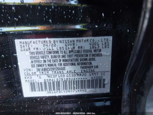 Photo 8 VIN: 3N1AB8CV2NY264440 - NISSAN SENTRA 