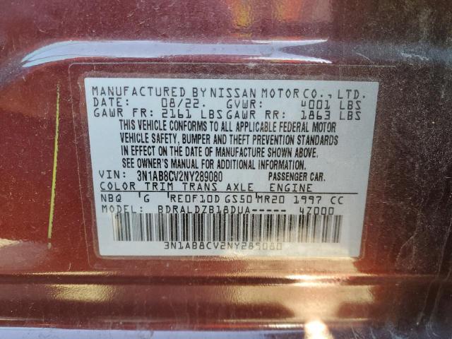 Photo 11 VIN: 3N1AB8CV2NY289080 - NISSAN SENTRA SV 