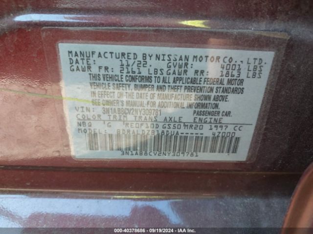 Photo 8 VIN: 3N1AB8CV2NY309781 - NISSAN SENTRA 