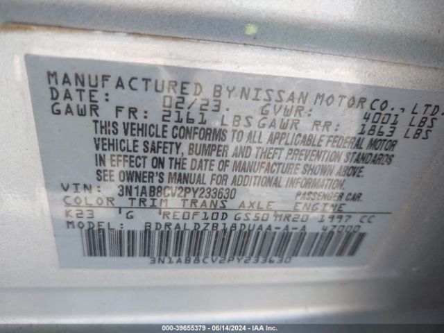 Photo 8 VIN: 3N1AB8CV2PY233630 - NISSAN SENTRA 