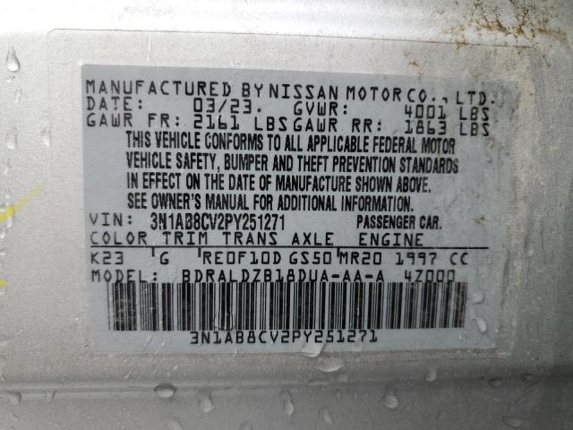 Photo 12 VIN: 3N1AB8CV2PY251271 - NISSAN SENTRA SV 