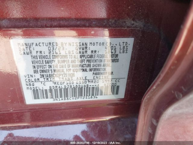 Photo 8 VIN: 3N1AB8CV2PY251836 - NISSAN SENTRA 