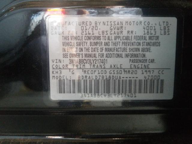 Photo 9 VIN: 3N1AB8CV3LY217401 - NISSAN SENTRA SV 