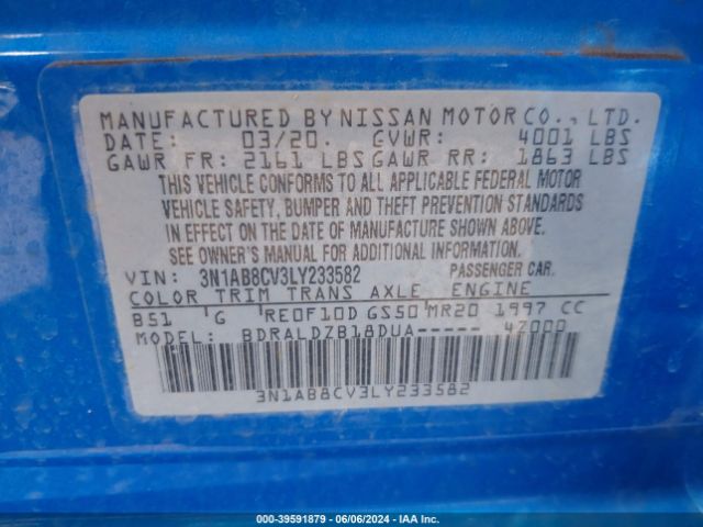 Photo 8 VIN: 3N1AB8CV3LY233582 - NISSAN SENTRA 