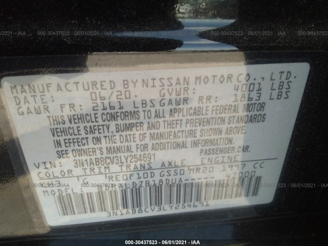 Photo 8 VIN: 3N1AB8CV3LY254691 - NISSAN SENTRA 