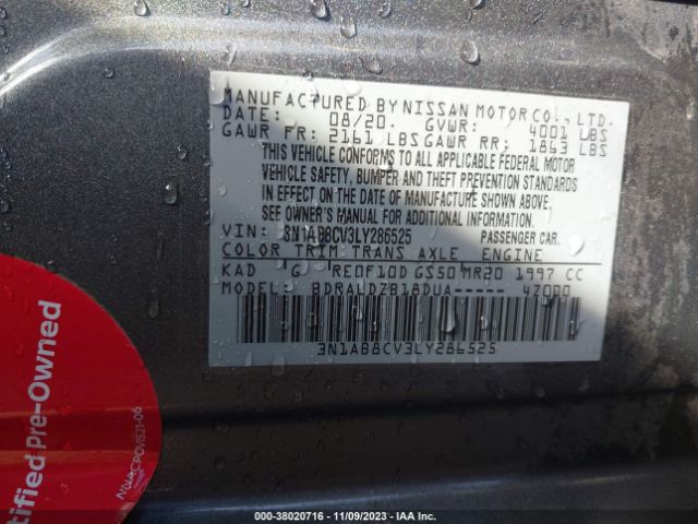 Photo 8 VIN: 3N1AB8CV3LY286525 - NISSAN SENTRA 