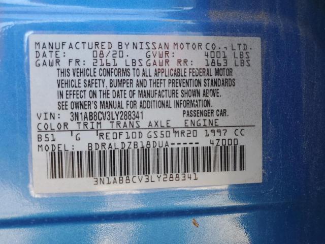 Photo 11 VIN: 3N1AB8CV3LY288341 - NISSAN SENTRA SV 