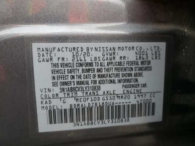 Photo 9 VIN: 3N1AB8CV3LY310838 - NISSAN SENTRA SV 