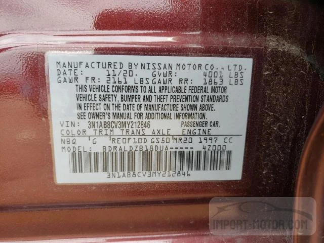 Photo 11 VIN: 3N1AB8CV3MY212846 - NISSAN SENTRA 