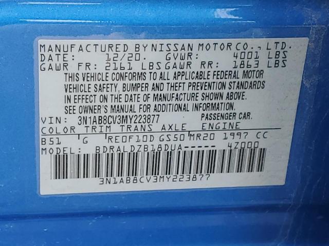 Photo 11 VIN: 3N1AB8CV3MY223877 - NISSAN SENTRA SV 