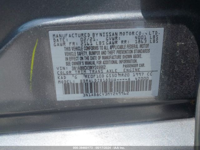 Photo 8 VIN: 3N1AB8CV3MY249962 - NISSAN SENTRA 