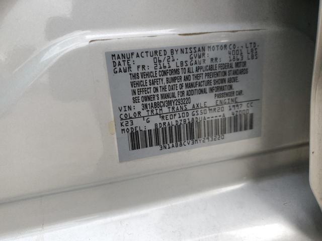 Photo 11 VIN: 3N1AB8CV3MY293220 - NISSAN SENTRA SV 