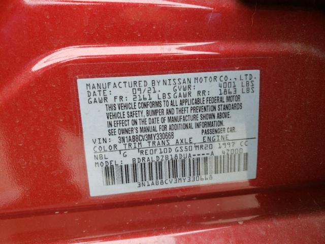 Photo 11 VIN: 3N1AB8CV3MY330668 - NISSAN SENTRA SV 