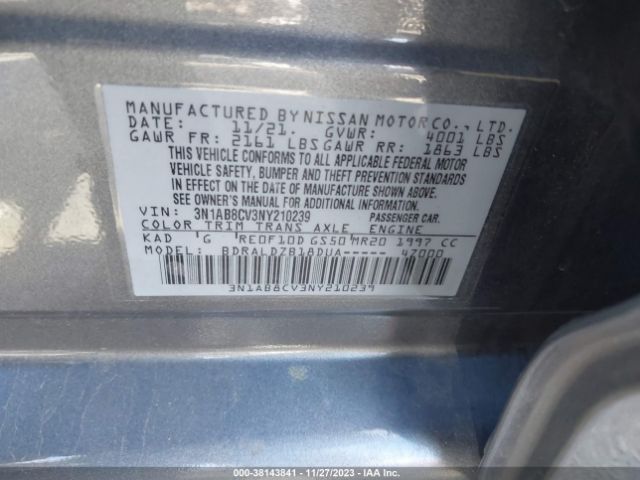 Photo 8 VIN: 3N1AB8CV3NY210239 - NISSAN SENTRA 