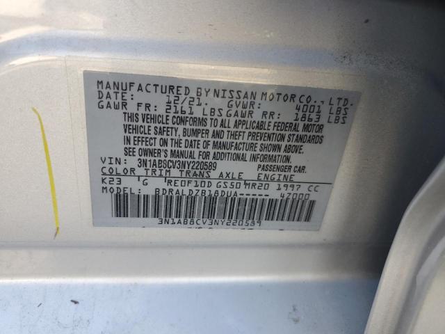 Photo 12 VIN: 3N1AB8CV3NY220589 - NISSAN SENTRA SV 