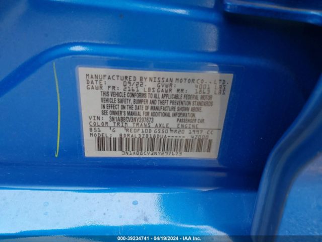 Photo 8 VIN: 3N1AB8CV3NY297673 - NISSAN SENTRA 