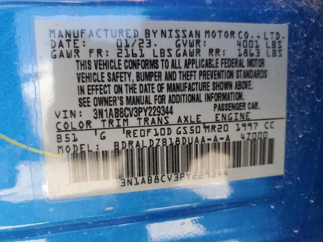 Photo 11 VIN: 3N1AB8CV3PY229344 - NISSAN SENTRA SV 