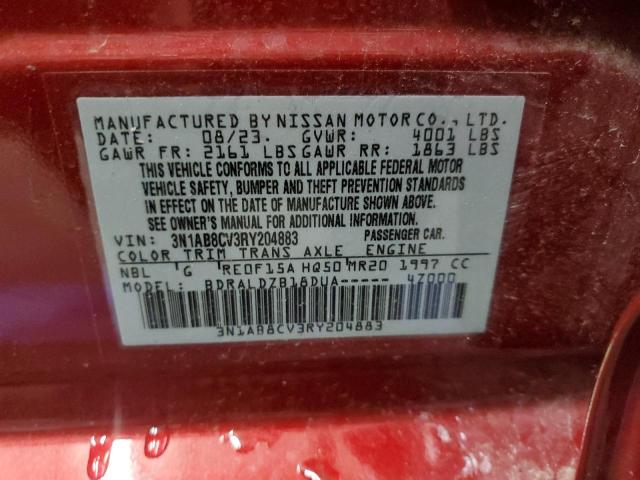 Photo 12 VIN: 3N1AB8CV3RY204883 - NISSAN SENTRA 