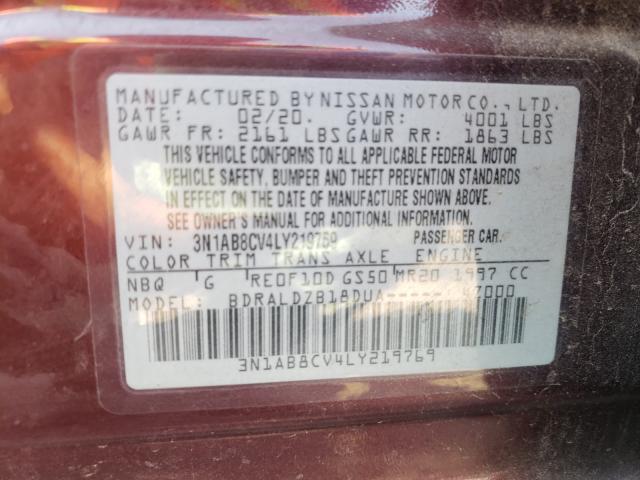 Photo 9 VIN: 3N1AB8CV4LY219769 - NISSAN SENTRA SV 