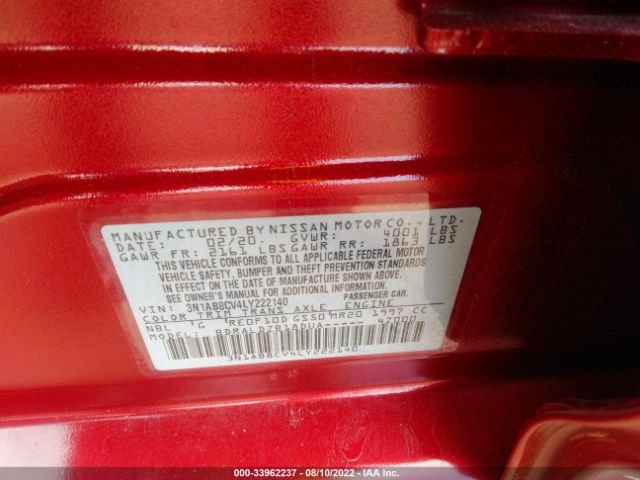 Photo 8 VIN: 3N1AB8CV4LY222140 - NISSAN SENTRA 