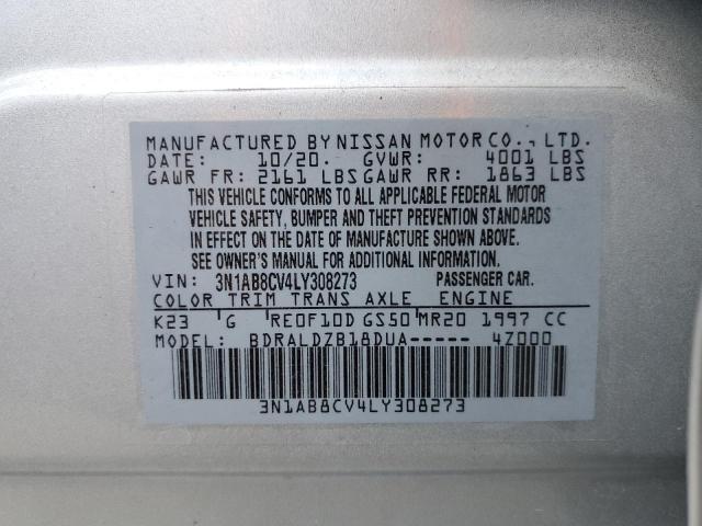 Photo 11 VIN: 3N1AB8CV4LY308273 - NISSAN SENTRA SV 