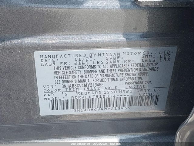 Photo 8 VIN: 3N1AB8CV4MY213455 - NISSAN SENTRA 