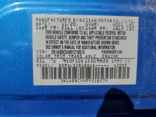 Photo 11 VIN: 3N1AB8CV4MY218574 - NISSAN SENTRA 