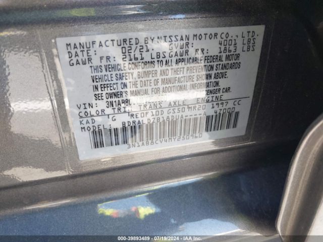 Photo 8 VIN: 3N1AB8CV4MY250960 - NISSAN SENTRA 