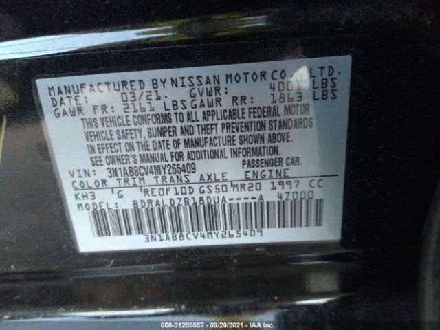 Photo 8 VIN: 3N1AB8CV4MY265409 - NISSAN SENTRA 