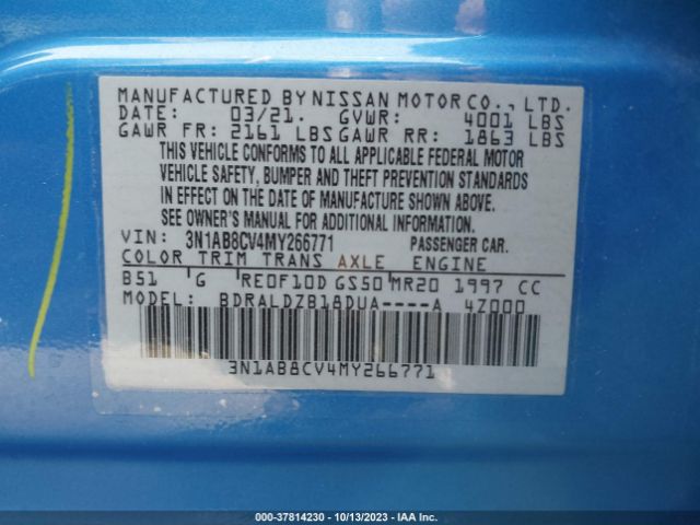 Photo 8 VIN: 3N1AB8CV4MY266771 - NISSAN SENTRA 