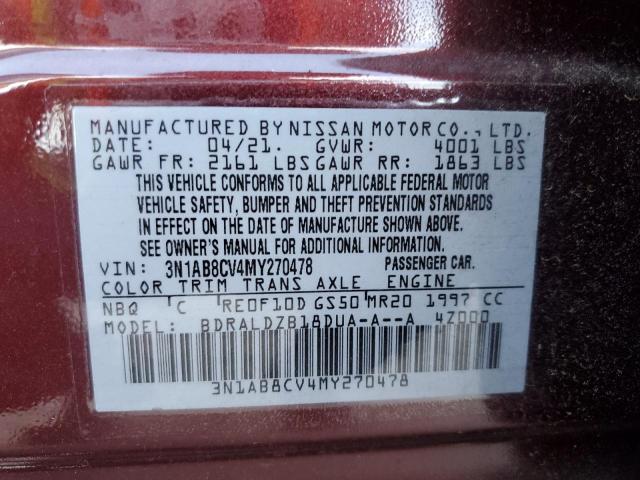 Photo 9 VIN: 3N1AB8CV4MY270478 - NISSAN SENTRA SV 