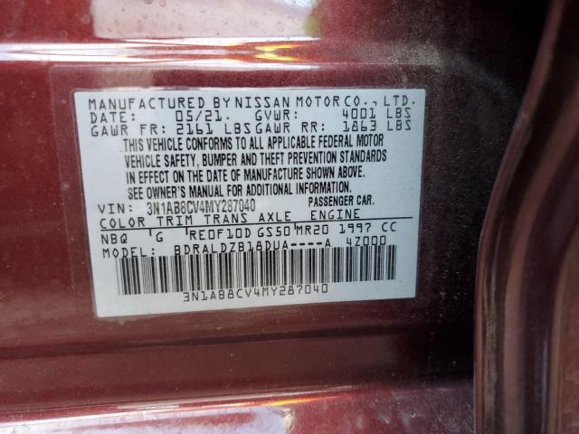 Photo 12 VIN: 3N1AB8CV4MY287040 - NISSAN SENTRA 