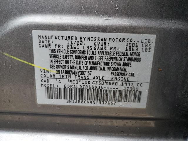 Photo 12 VIN: 3N1AB8CV4NY307157 - NISSAN SENTRA SV 