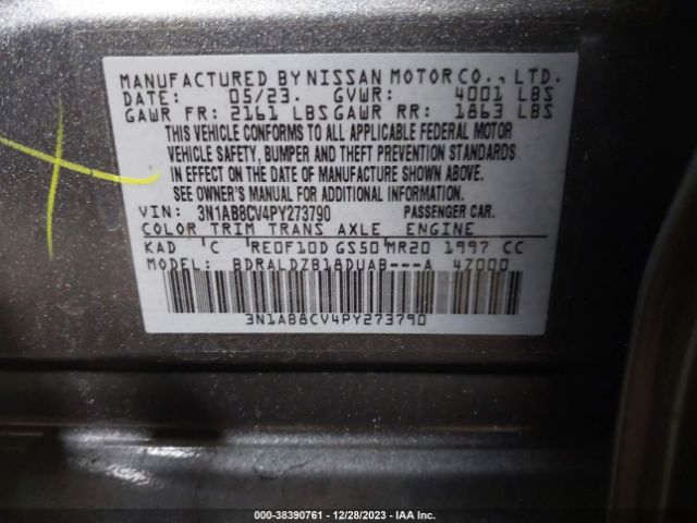 Photo 8 VIN: 3N1AB8CV4PY273790 - NISSAN SENTRA 