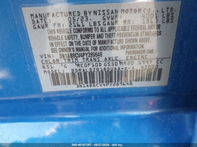 Photo 8 VIN: 3N1AB8CV4PY289648 - NISSAN SENTRA 