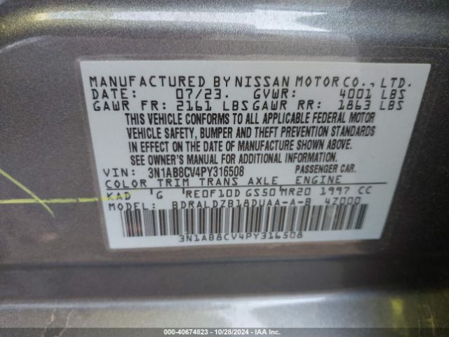 Photo 8 VIN: 3N1AB8CV4PY316508 - NISSAN SENTRA 