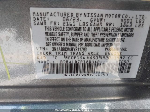 Photo 8 VIN: 3N1AB8CV4RY211793 - NISSAN SENTRA 