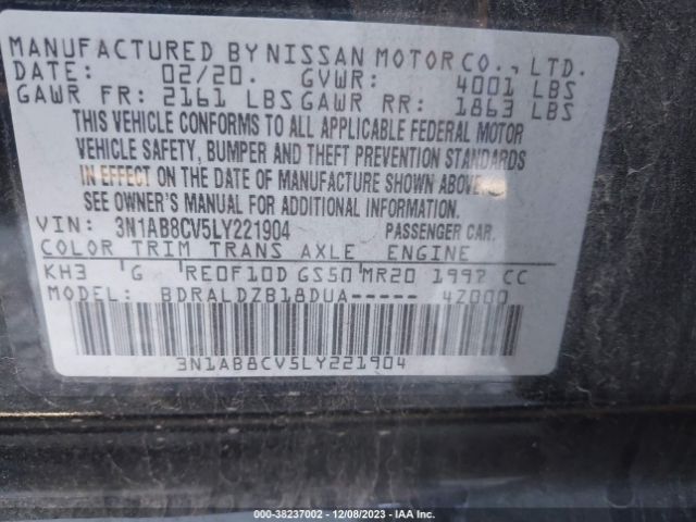 Photo 8 VIN: 3N1AB8CV5LY221904 - NISSAN SENTRA 