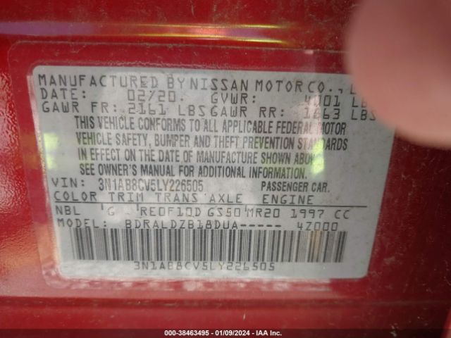 Photo 8 VIN: 3N1AB8CV5LY226505 - NISSAN SENTRA 