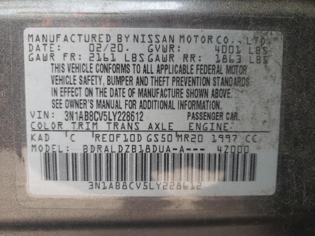 Photo 12 VIN: 3N1AB8CV5LY228612 - NISSAN SENTRA 