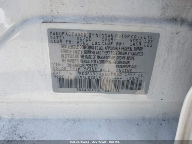 Photo 8 VIN: 3N1AB8CV5LY257771 - NISSAN SENTRA 