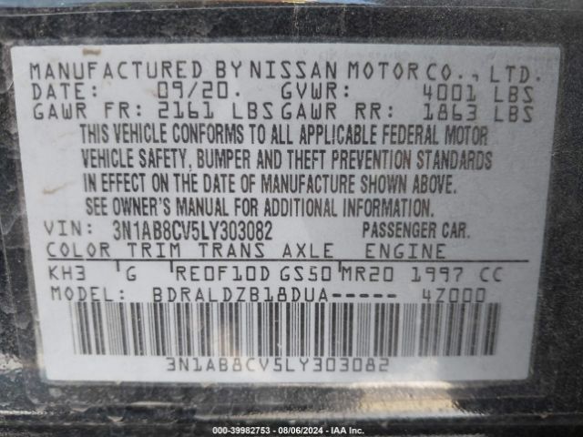 Photo 8 VIN: 3N1AB8CV5LY303082 - NISSAN SENTRA 